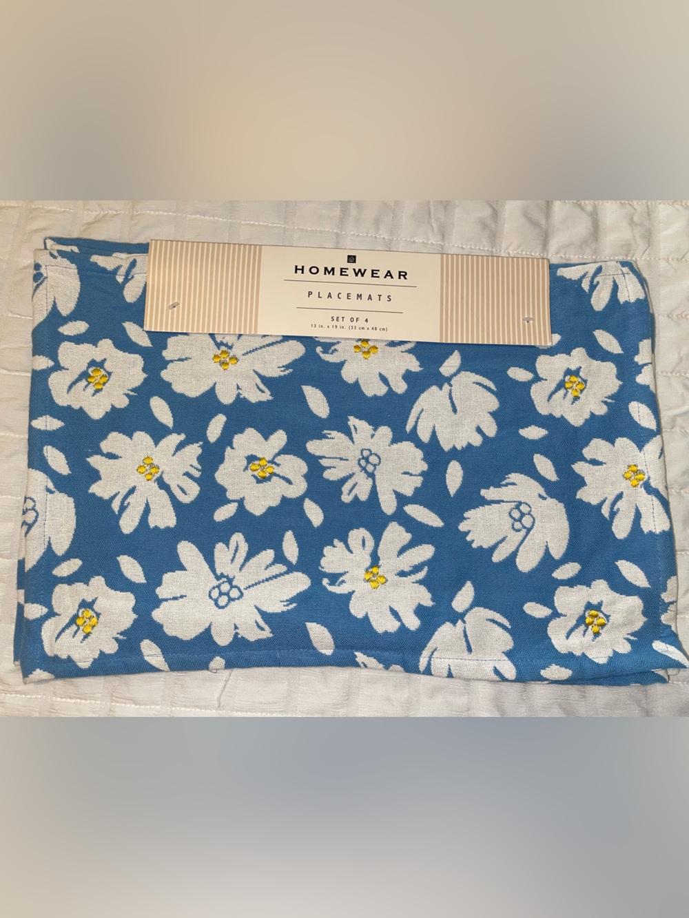 Blue Floral Placemats - Set of 4